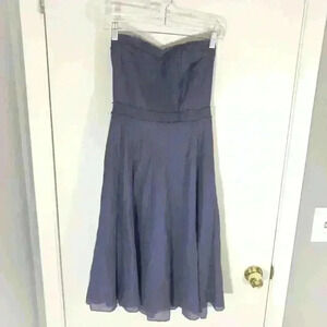 NWT J. Crew Purple Silk/Cotton Pleated Dress